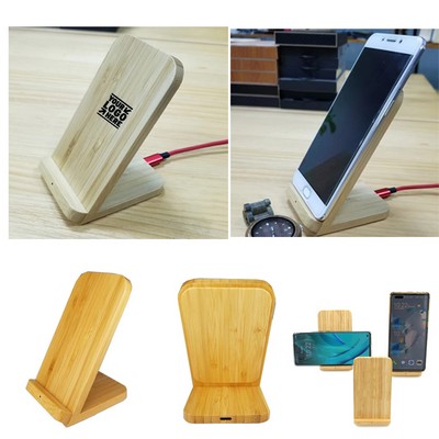 Bamboo Wireless Phone Charger Stand