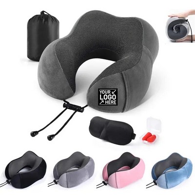 Ergonomic Neck Support for Comfort 100% Memory Foam Travel Pillow