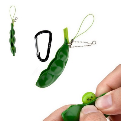 Pea Pod Stress Relief Toy w/Carabiners