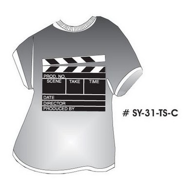 Clapboard T-Shirt Acrylic Coaster w/Felt Back