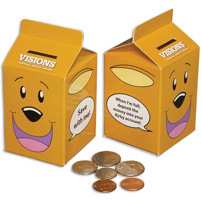 Milk Carton Bank (2¼"x2¼"x4½")