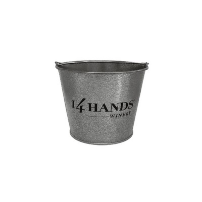 5 Quart Galvanized Steel Metal Bucket