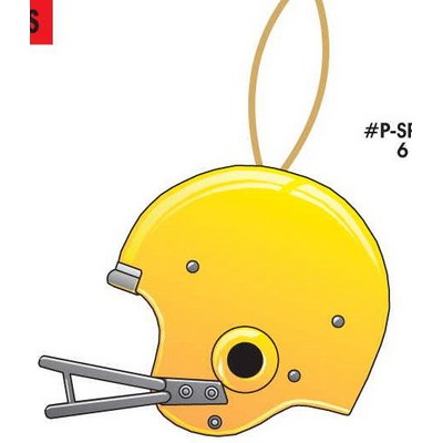 Football Helmet Promotional Ornament w/ Black Back (6 Square Inch)