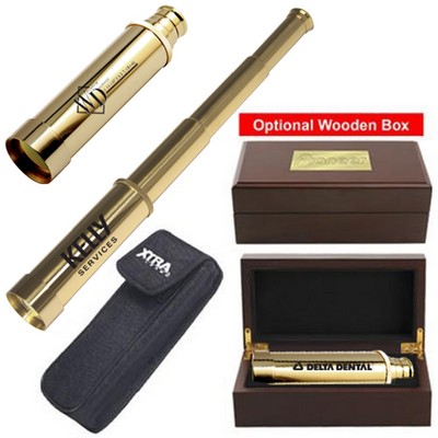 Solid Brass Telescope w/ Nylon Case