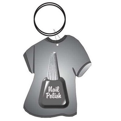 Nail Polish T Shirt Keychain w/Mirror Back (4 Square Inch)