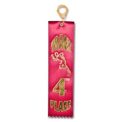 2"x8" 4th Place Stock Track Carded Event Ribbon