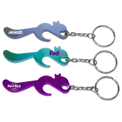 Squirrel Shape Bottle Opener with Key Chain