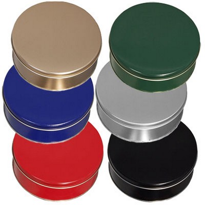 Round Colored Cookie Tin (8 1/8"x3")