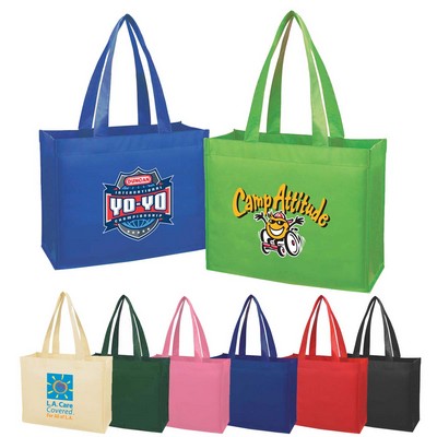 16" Medium Non-Woven Tote Bag With 6" Gusset