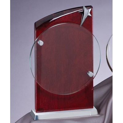 Zenith Star Rosewood Crystal Circle Award