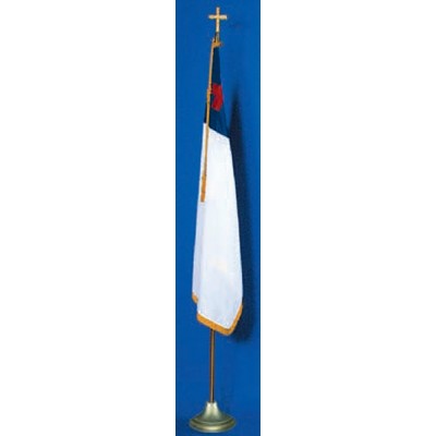 Christian Flag Deluxe Indoor Oak Pole Set (3'x5')