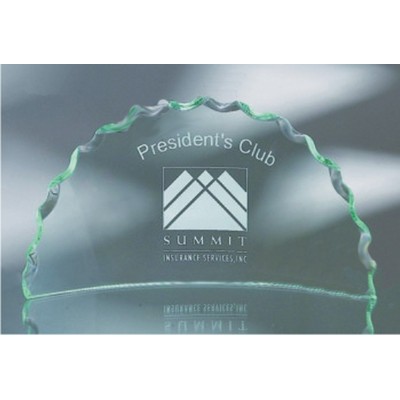 Jade Glass Media Luna Rope Edge Award (5"x10")