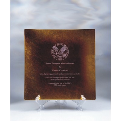 8" Gold Leaf Award Plate