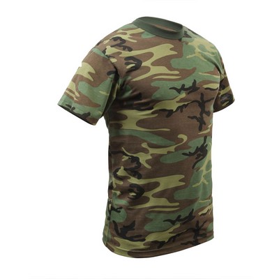 Men's Woodland Camouflage Military T-Shirt (7XL)