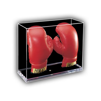 DBL Boxing Glove Case with Mirror Back and 3/4" Clear Base