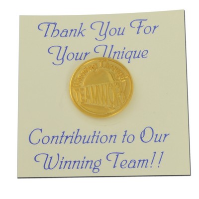 "Winning Through Teamwork" Lapel Pin & Card