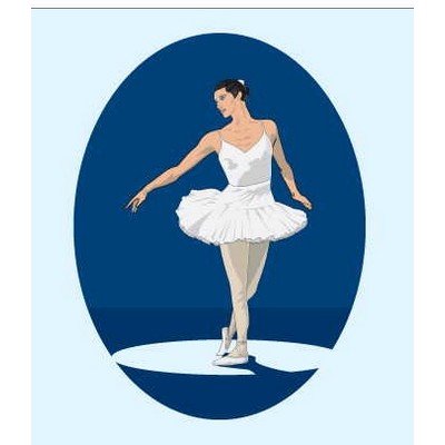 Ballerina Metal Photo Magnet (2 1/2"x2 1/2")