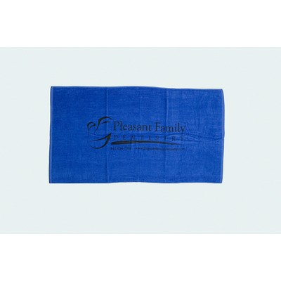 Velour Beach Towel (28" x 58") Royal Blue (Printed)