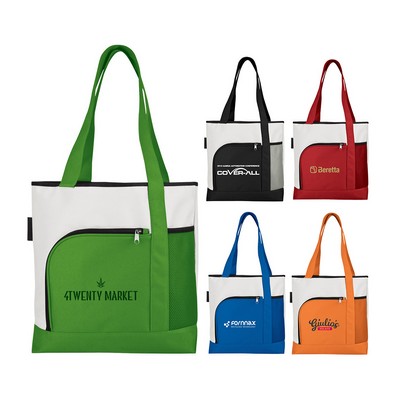 Two Tone Large Capacity Shopping Tote