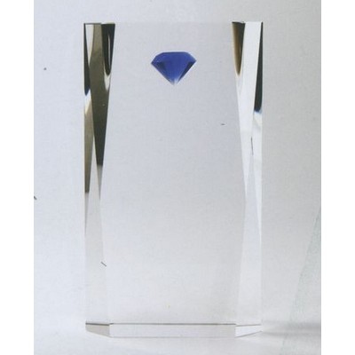 Optic Crystal Blue Spark Diamond Award