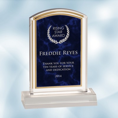 Royal Blue Marbleized Acrylic Award (Large)