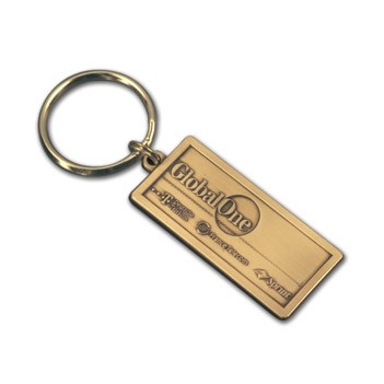 Large Die Struck Brass Key Tag