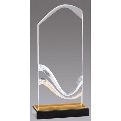 Golden Power Wave Acrylic Award 10 1/2'' H