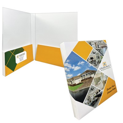 Full Size Presentation Folder with Extra Capacity 1/2" Box Pockets printed full color