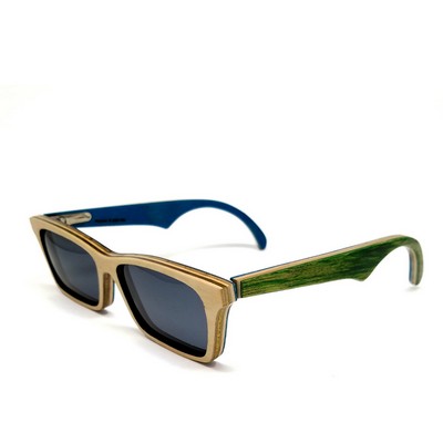 Recycled Woodrow Skateboard Sunglasses - Handmade in USA