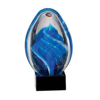 Glass Egg Shaped Blown Glass Award