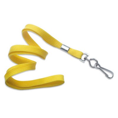 3/8" Blank Lanyard w/Swivel Hook (Yellow)