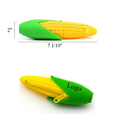 Corn Shape Silicone Pencil Bag