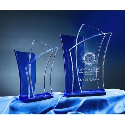 Blue Crystal Winged Award