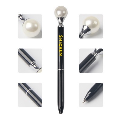 Big Pearl Metal Ballpoint Pen