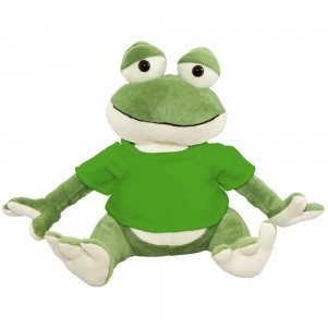 10" Plush Toy Frog Stuffed Animal With Customizable T-Shirt