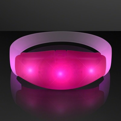 Pink LED Steady Illumination Stretch Bracelet - BLANK