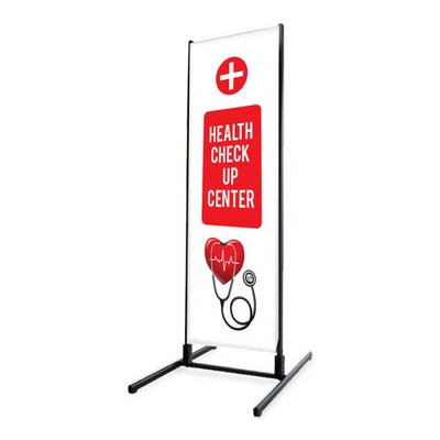 XL-85 Outdoor Sidewalk Sign - Health Check Up Center - Polyester Fabric, Single Sided