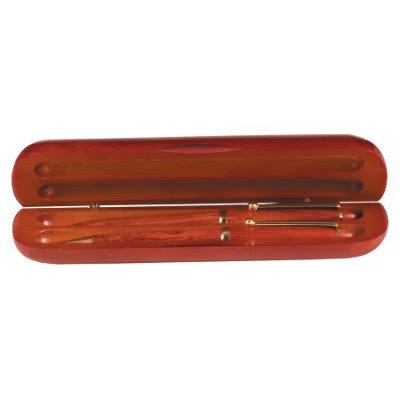 2" x 6.75" - Rosewood Wood 2-Pen Case