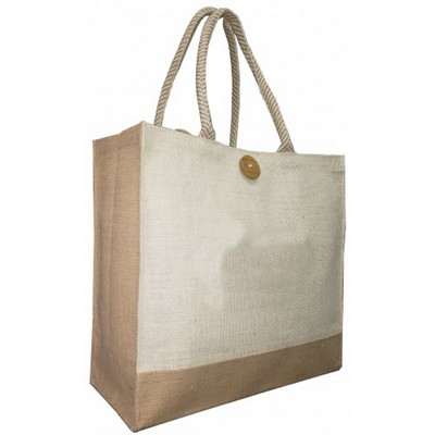 Mannitok Jute Tote, Star Button