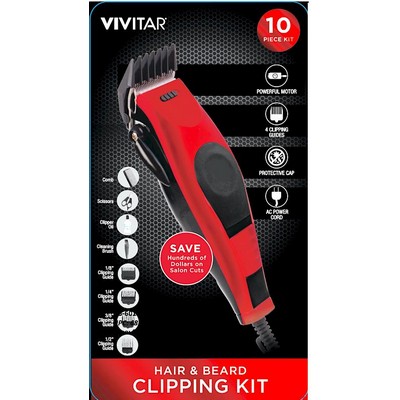 Vivitar® 10-PC Hair & Beard Clipping Kit