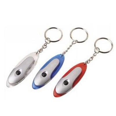 Color Oval LED Keychain