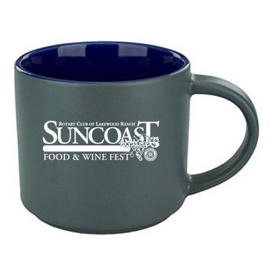 16 Oz. Norwich Coffee Mug w/Gloss Dark Blue Interior