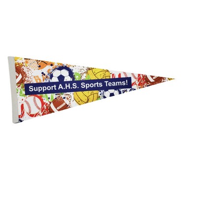 Felt Pennant 9" x 24" Dye Sublimated (Domestically Decorated)