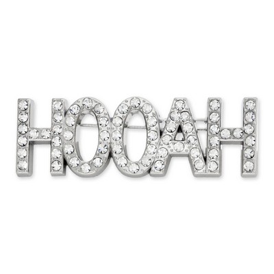 Officially Licensed HOOAH Rhinestone Pin