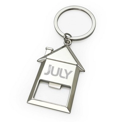 House Shaped Bottle Opener with Keyring