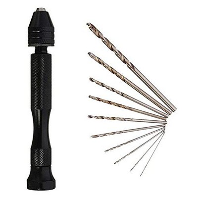 Hand Drill w/10 Piece Drill Bits