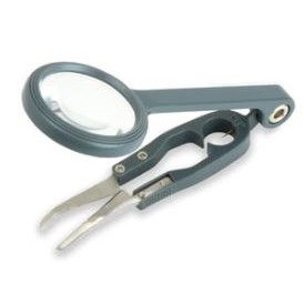 Carson® Fish 'n Grip Pro™ 4.5x Magnifier w/Reverse Action Tweezers