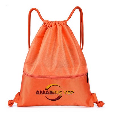 Wear Resistant Breathable Oxford Cloth Drawstring Backpack