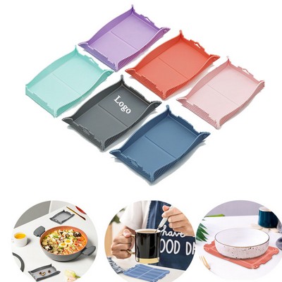 Multi-function Silicone Table Trash Storage Box Mat