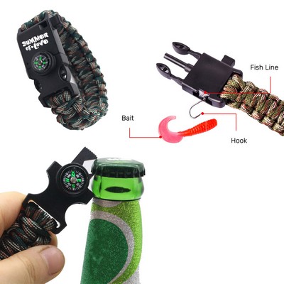 Survival Paracord Bracelet With Fishing Kit